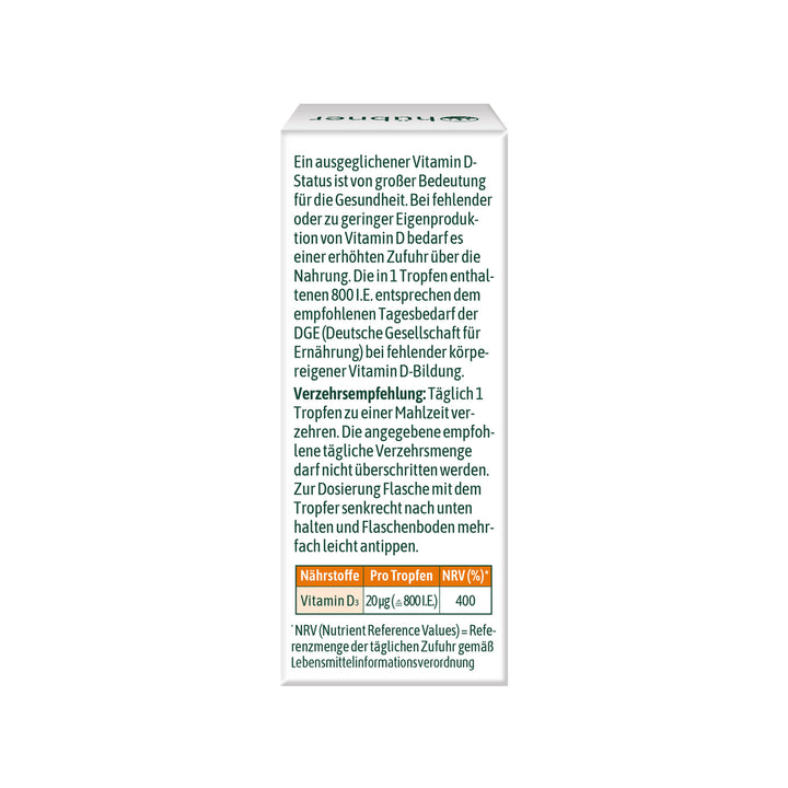 Hübner Vitamin D3 Tropfen (10 ml)