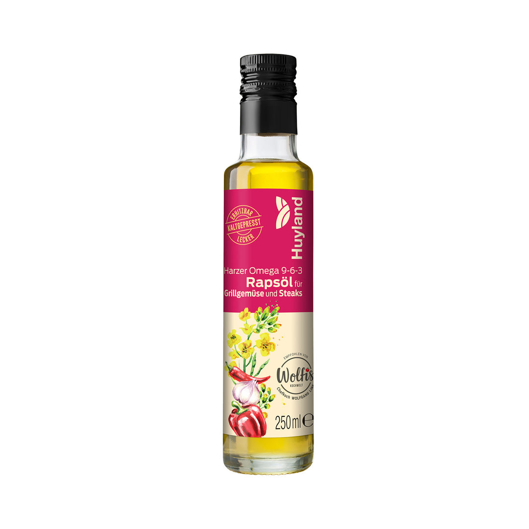 Huyland Harzer Rapsöl für Grillgemüse und Steaks (250 ml)