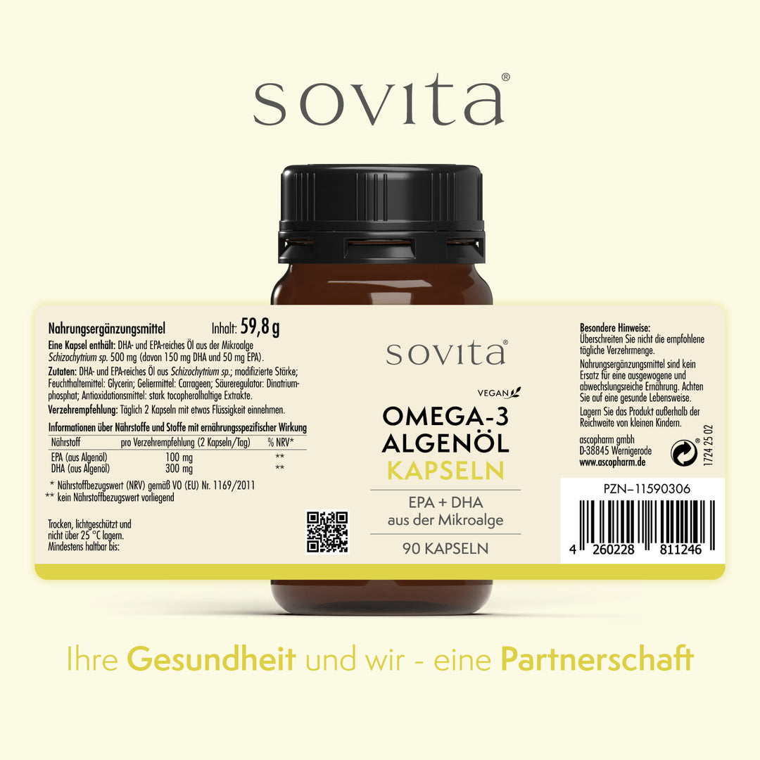 sovita Omega-3 Algenöl Kapseln
