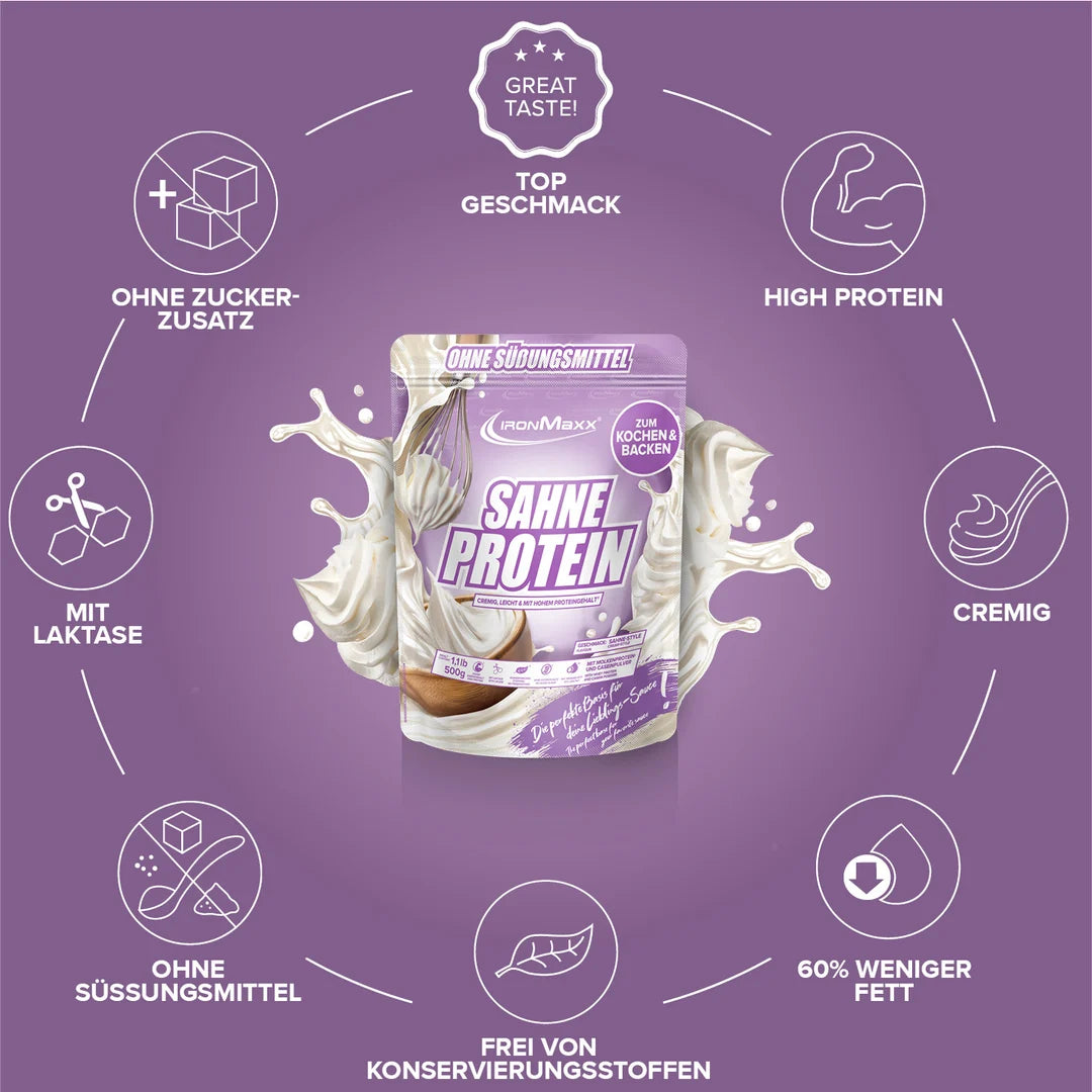 IronMaxx - Sahne Protein Sahne Style (500 g Beutel)